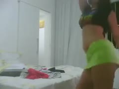 My sexy girlfriend knows how to twerk while wearing a little petticoat.